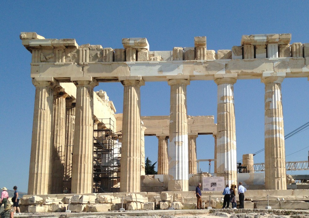 The Parthenon had a wooden roof