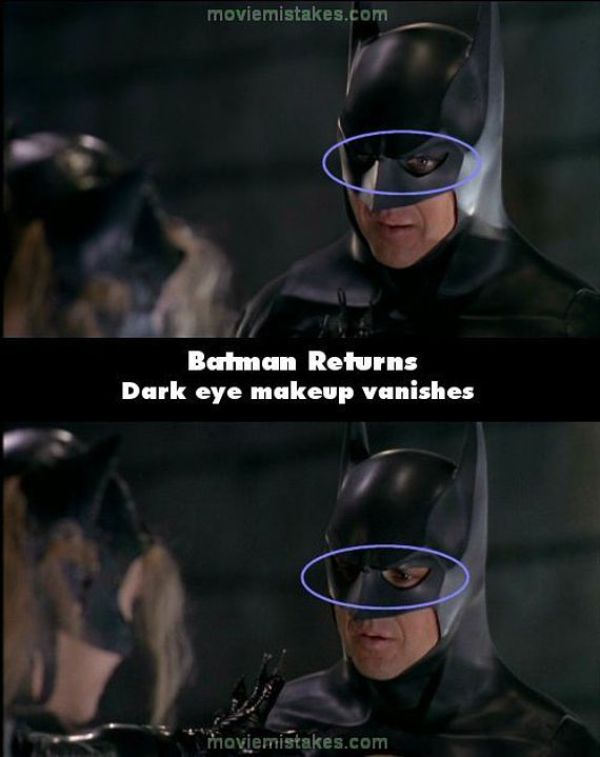 Batman Returns Makeup Blooper