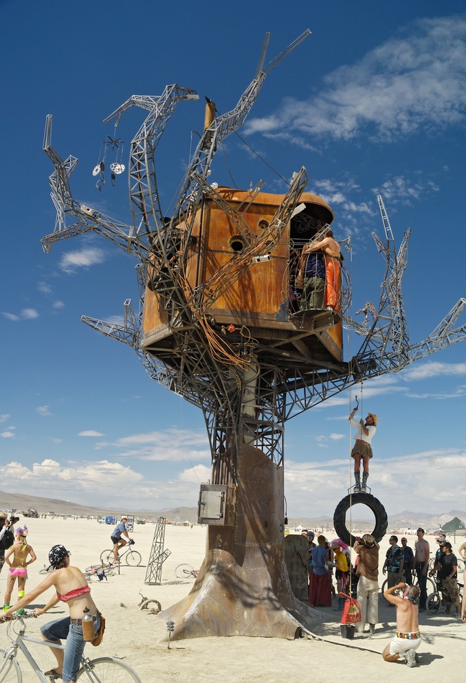 The Burning Man Steampunk Treehouse