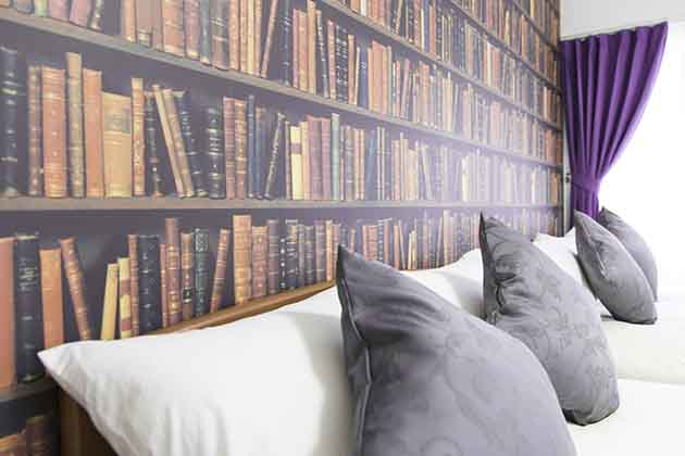 Wallpaper With The Image Of A Bookcase