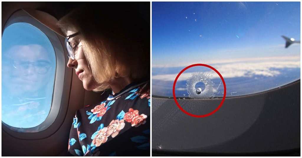 Tiny Hole In The Airplane Window