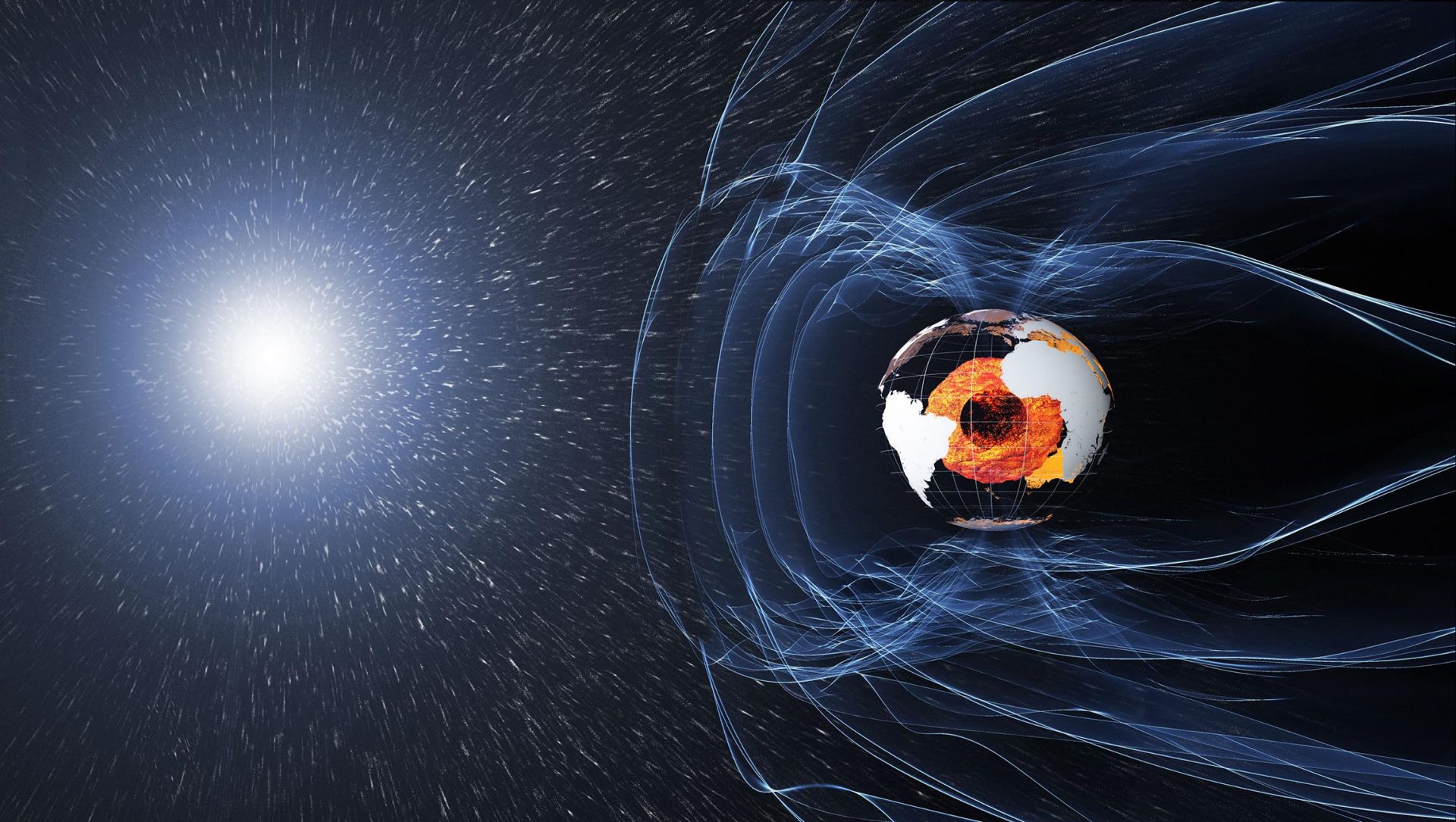 The Magnetic Field Spans From Earth To Outer Space