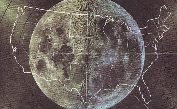 The Moon Compared To The US